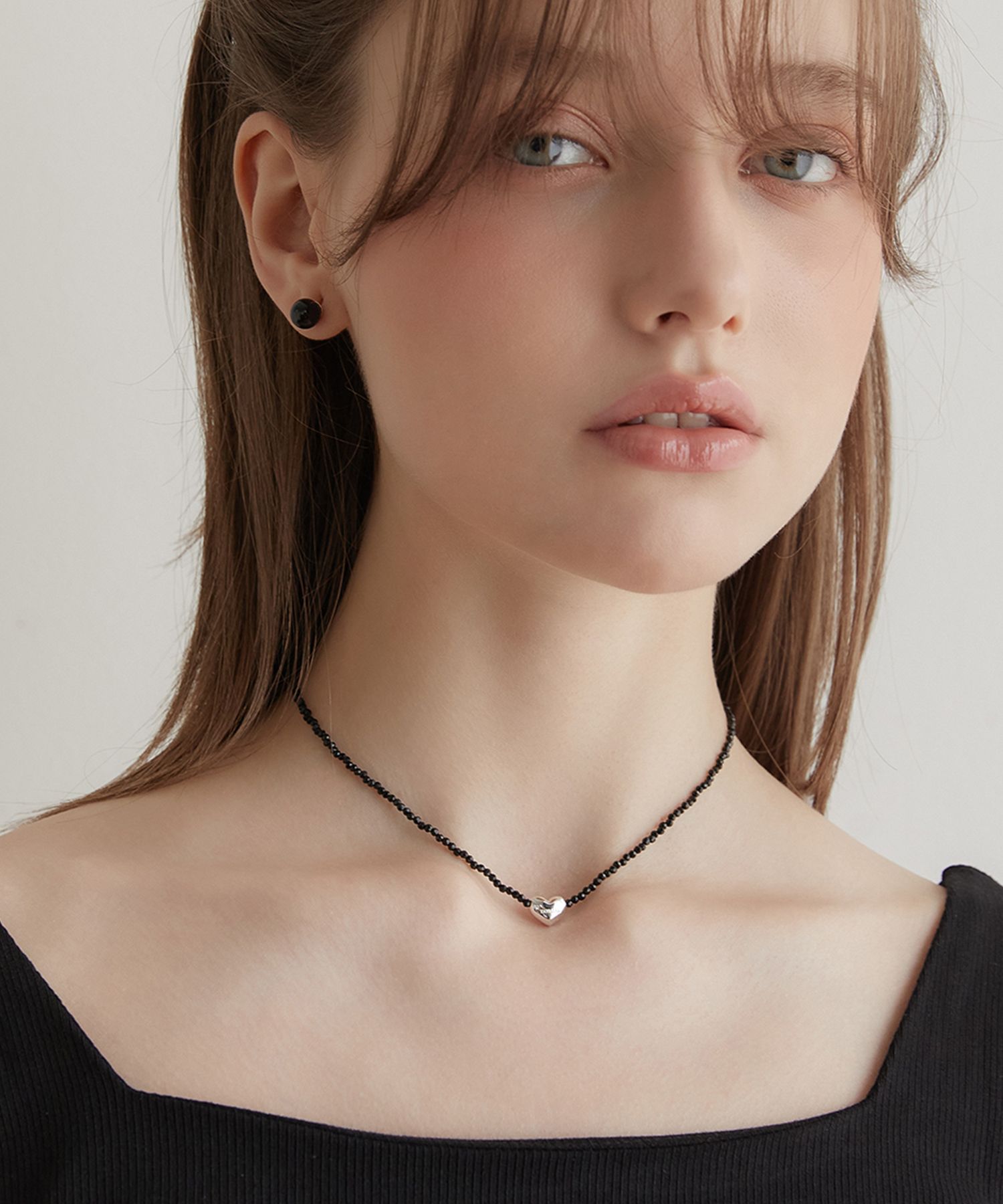 【TATIANA】SWEET HEART BEADS NECKLACE★送料・関税込★2色 MUSINSA | TATIANA (Silver 925) Sweet Heart Beads Necklace NZ2135