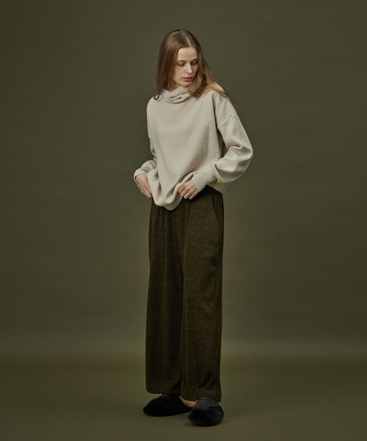 아템포(ATEMPO) HOODIE KNIT_milktea (women)