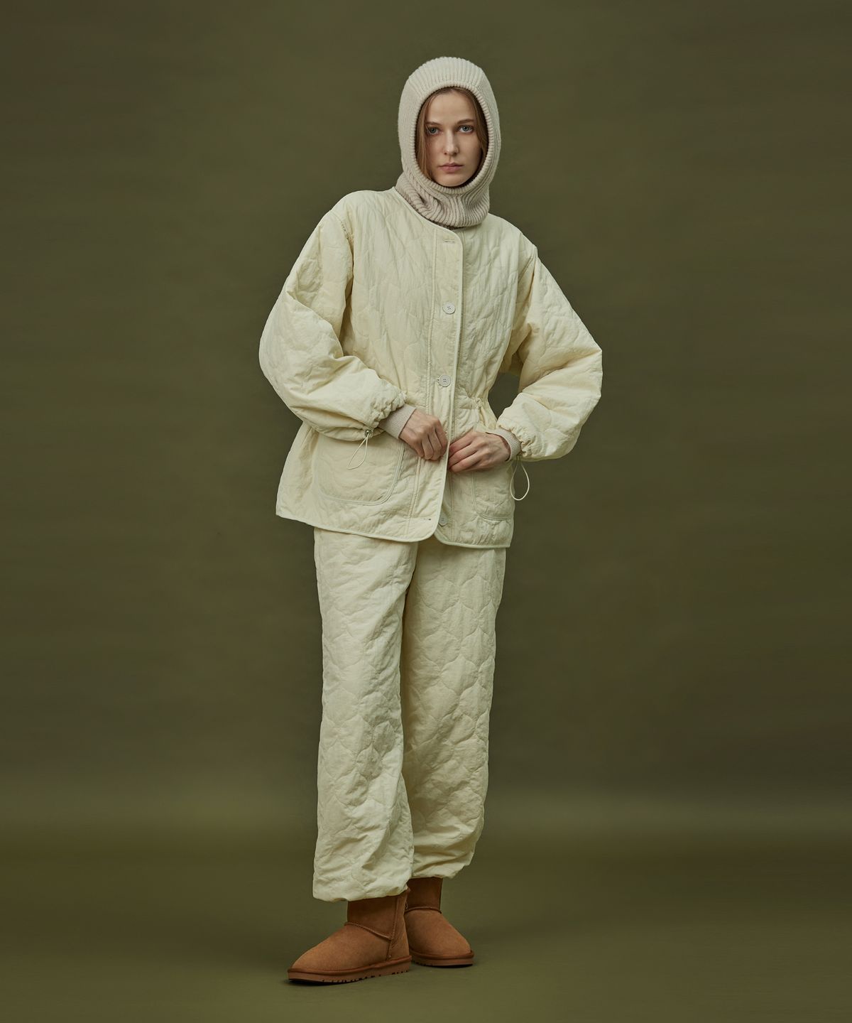 아템포(ATEMPO) QUILTING PADDING PANT_ivory (women)