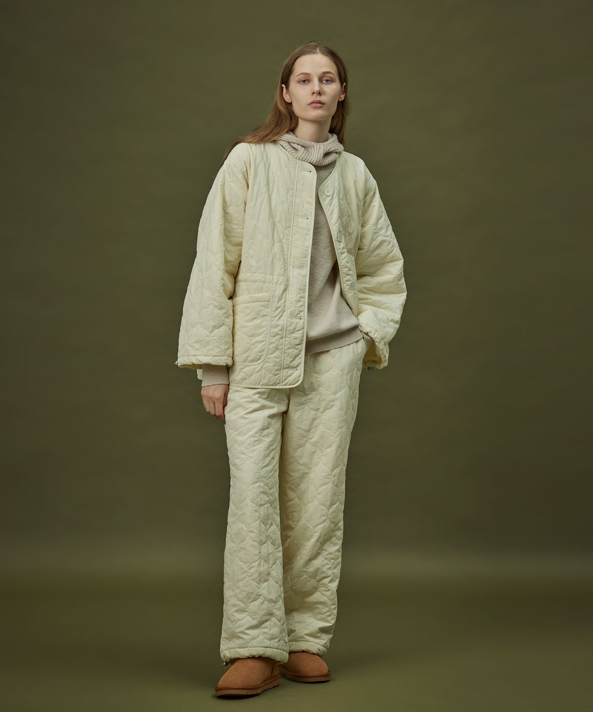 아템포(ATEMPO) QUILTING PADDING PANT_ivory (women)