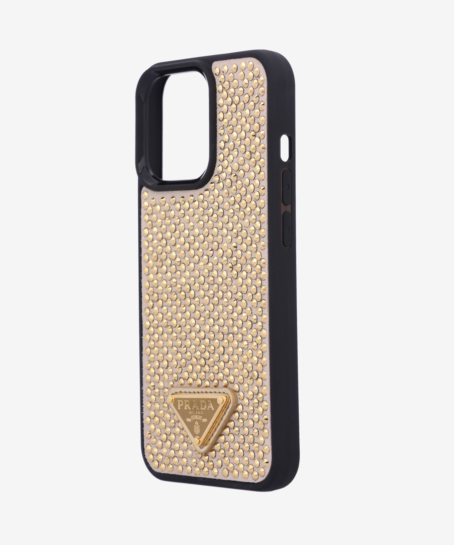 MUSINSA | PRADA Triangle Logo Linestone iPhone 13 Pro Case