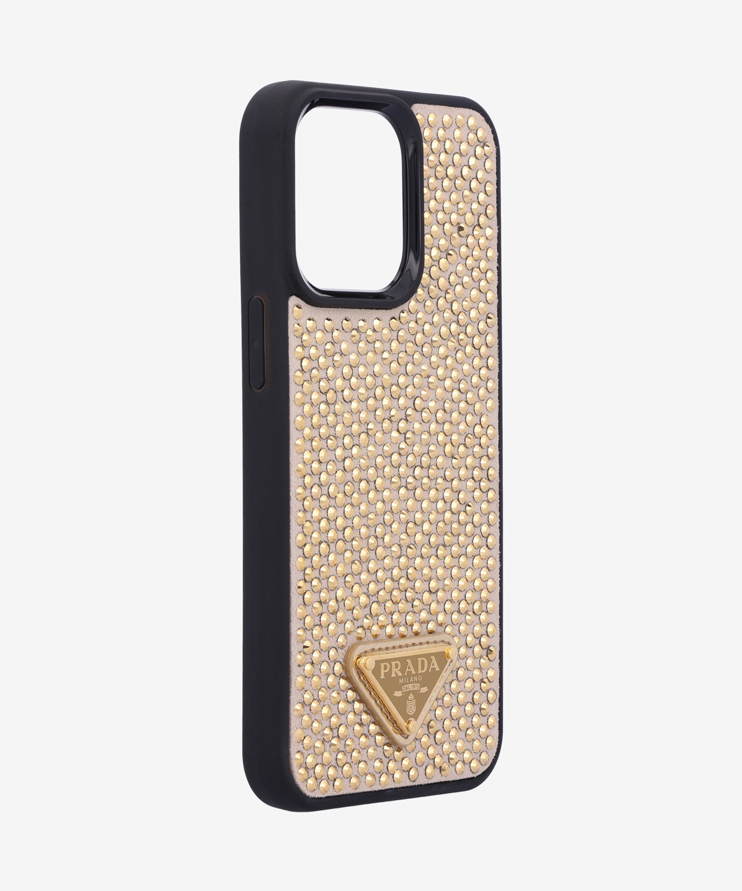 MUSINSA | PRADA Triangle Logo Linestone iPhone 13 Pro Case