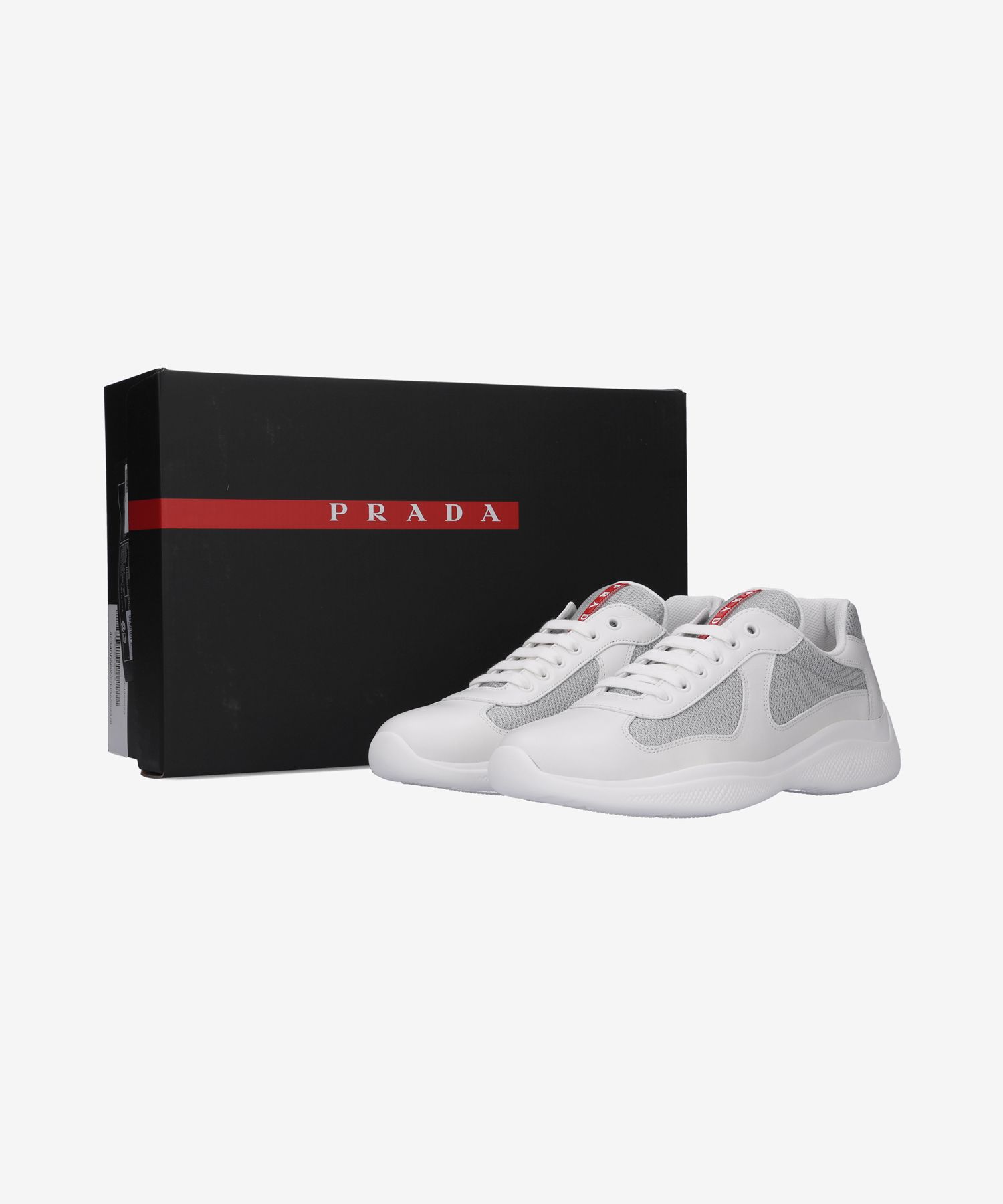 MUSINSA公式 | PRADA America Cup Low Top Sneakers - White