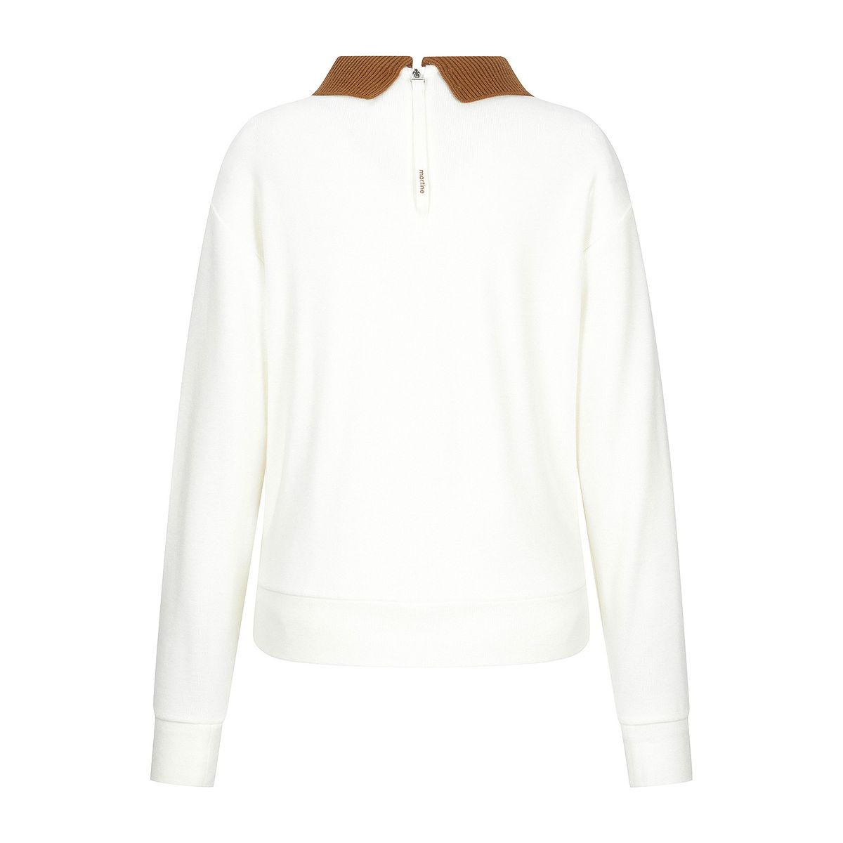 마틴골프(MARTINE GOLF) Knit Collar Back Zip-up Shirts_O/White