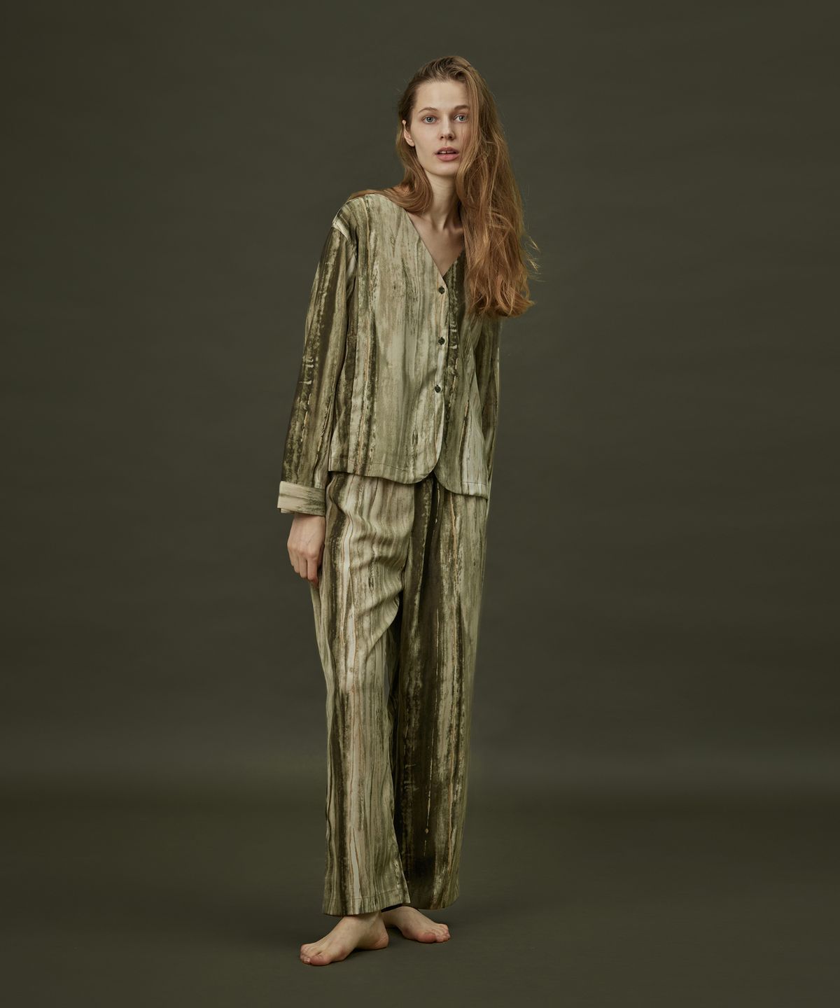 아템포(ATEMPO) COZY ROUND PAJAMA SET_flow green