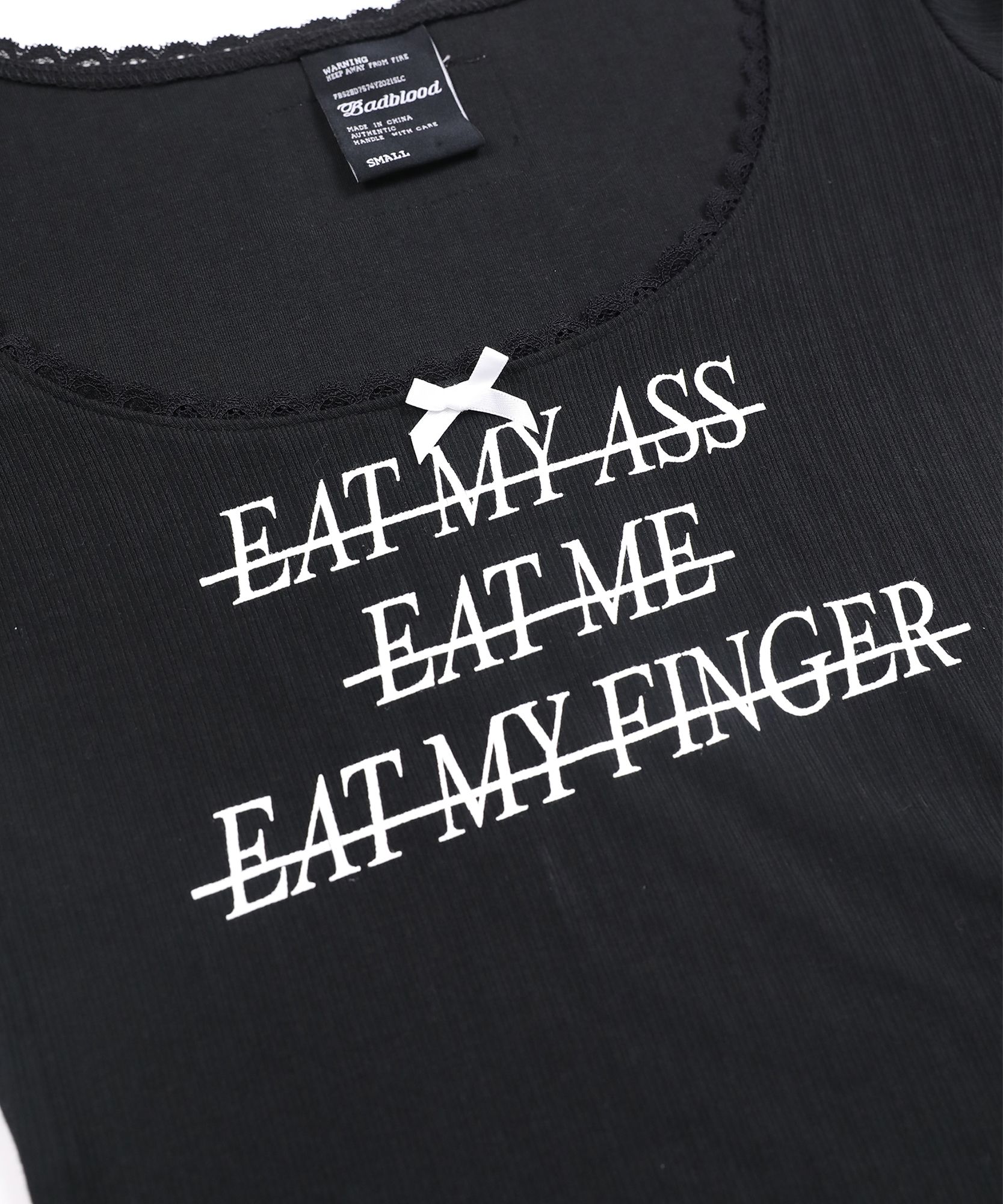 MUSINSA | BADBLOOD Eat Me Long Sleeve - Black