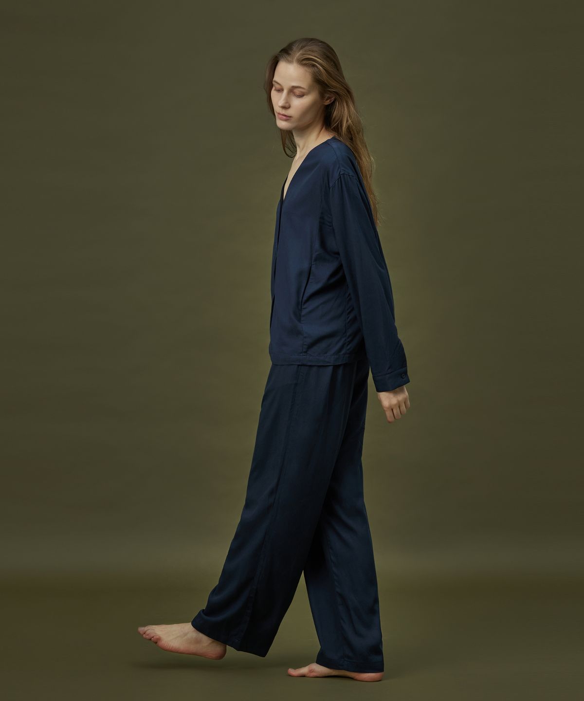 아템포(ATEMPO) COZY ROUND PAJAMA SET_soft navy