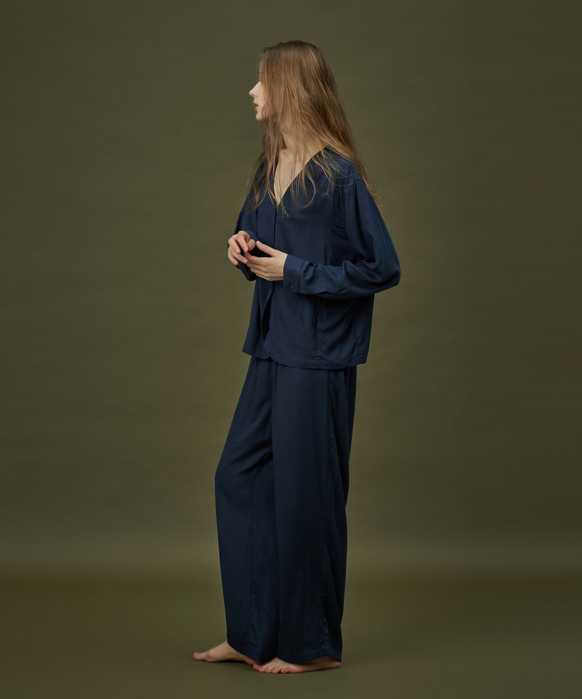 아템포(ATEMPO) COZY ROUND PAJAMA SET_soft navy