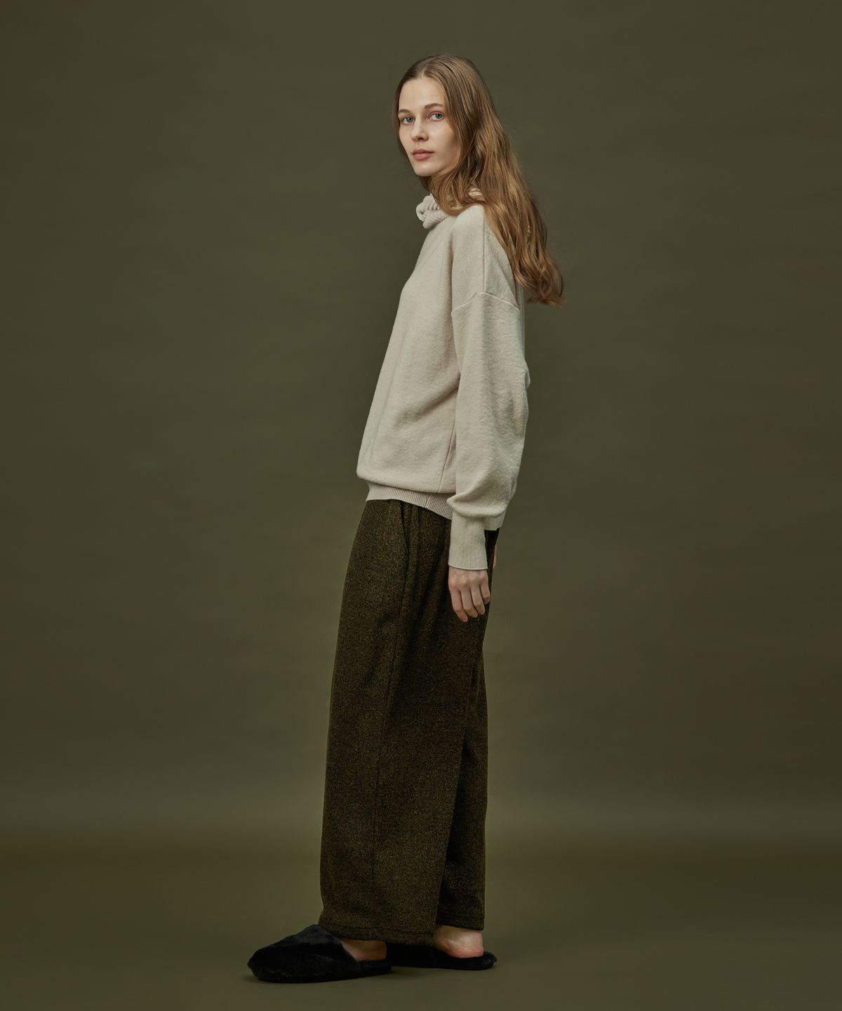 아템포(ATEMPO) LOUNGE PANT_khaki black (women)