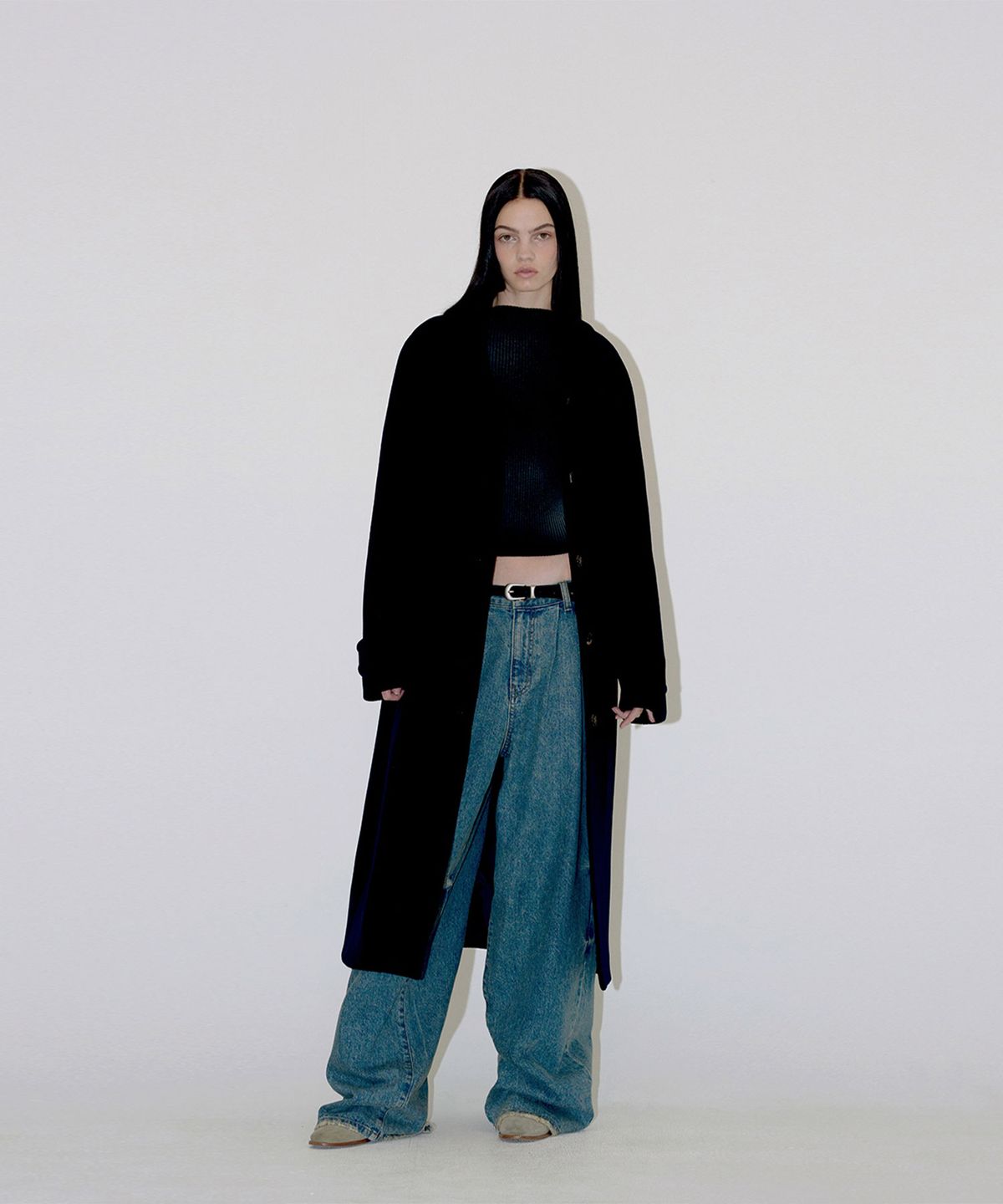 다이애그널(DIAGONAL) RELAXED BALMACAAN COAT (navy)