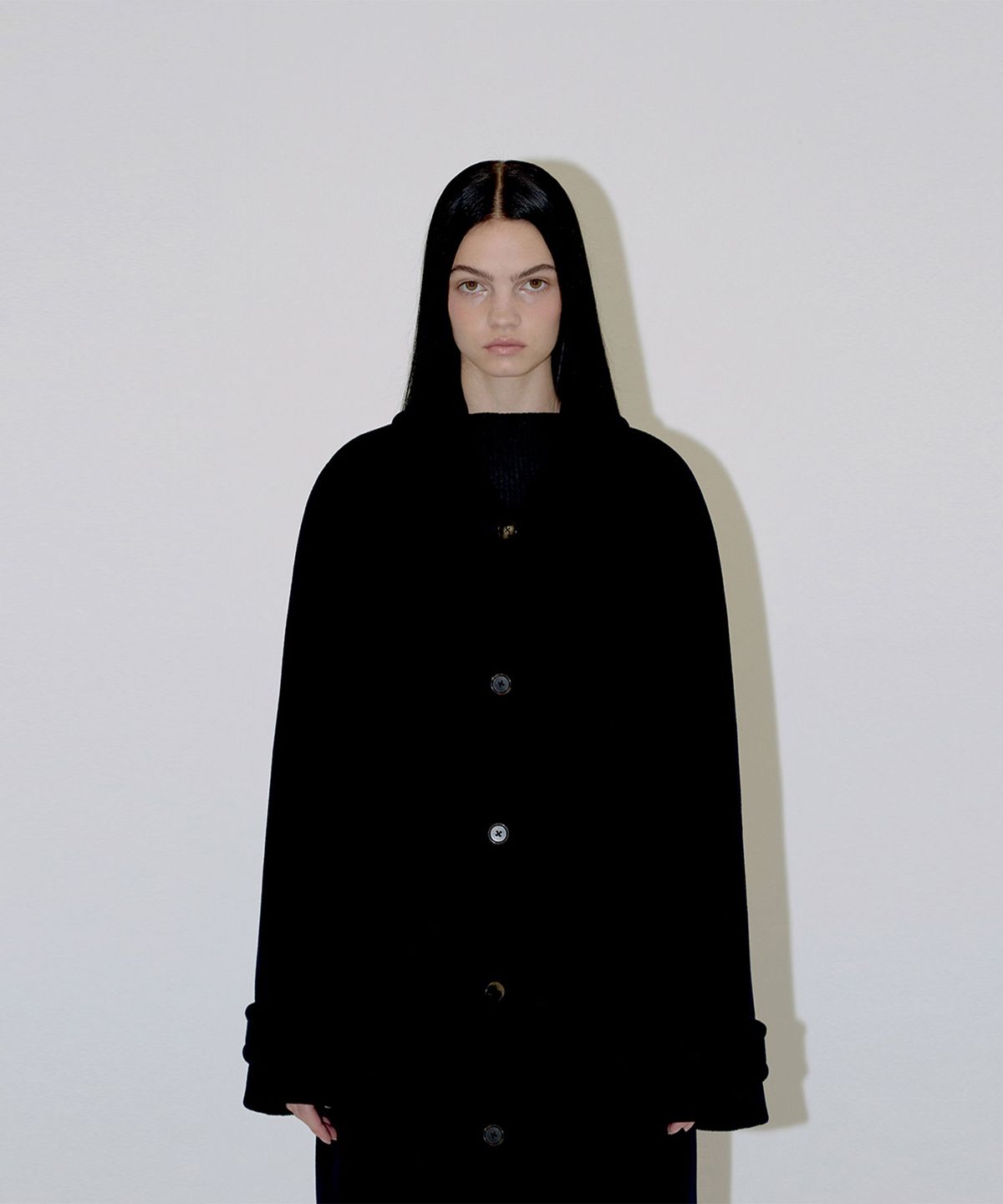 다이애그널(DIAGONAL) RELAXED BALMACAAN COAT (navy)