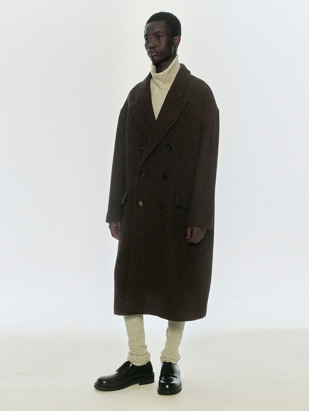 MUSINSA公式 | FROM ARLES ダブルブレストセリファウールコート