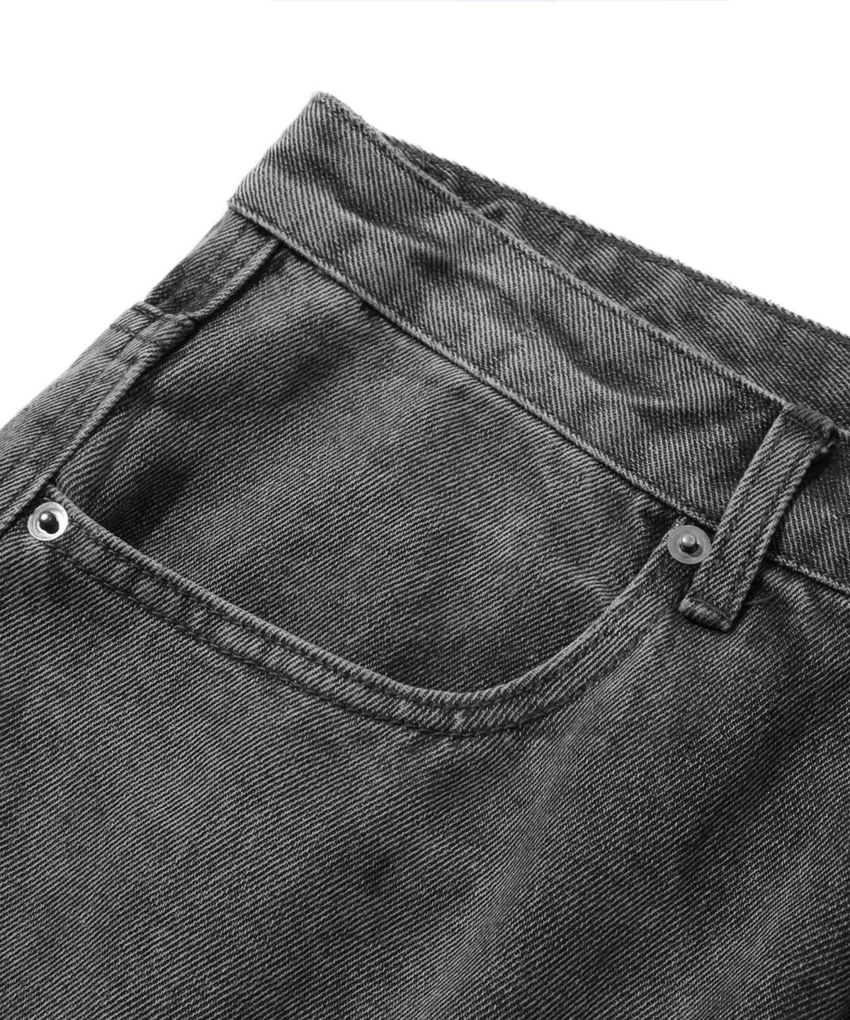 트릴리온(TRILLION) 파라슈트 카고 리벳 데님 팬츠 (LIGHT GRAY)