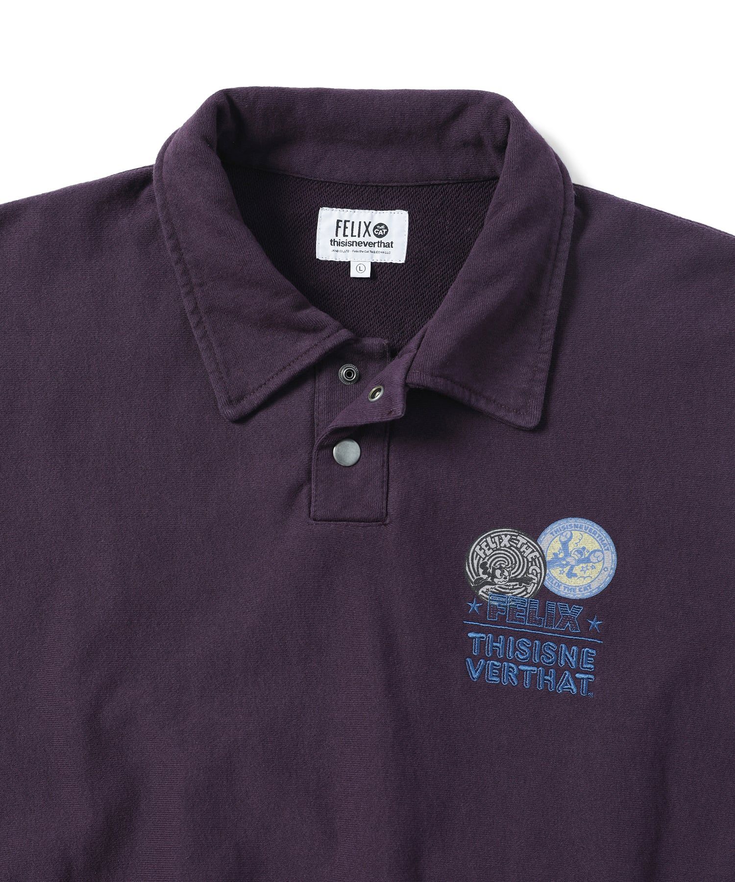 MUSINSA公式 | thisisneverthat TNT Felix Collar Sweatshirt Maroon