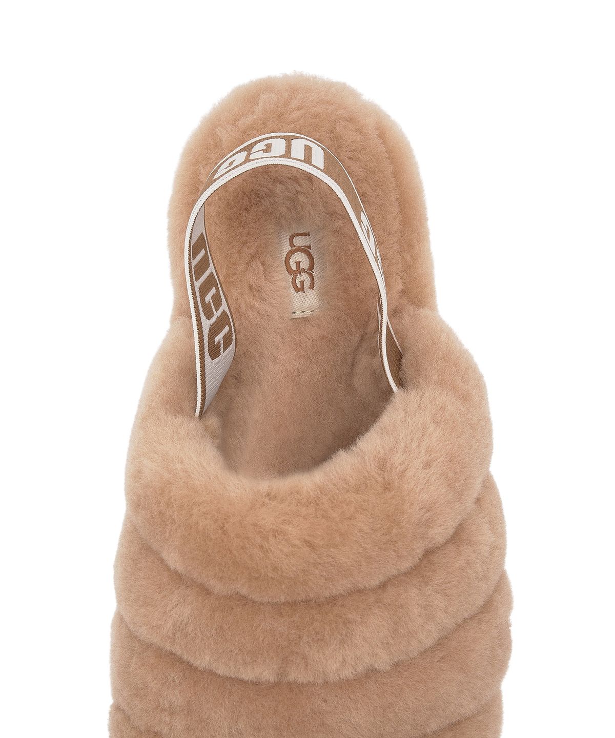 어그(UGG) [WOMEN] 스트랩 퍼 슬리퍼 (플러프 예 슬라이드) - 체스넛 /1095119CHE
