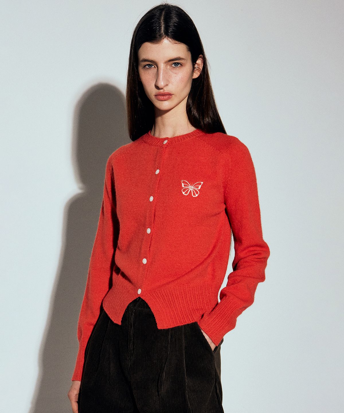 닉앤니콜(NICK&NICOLE) BUTTERFLY KNIT CARDIGAN_RED