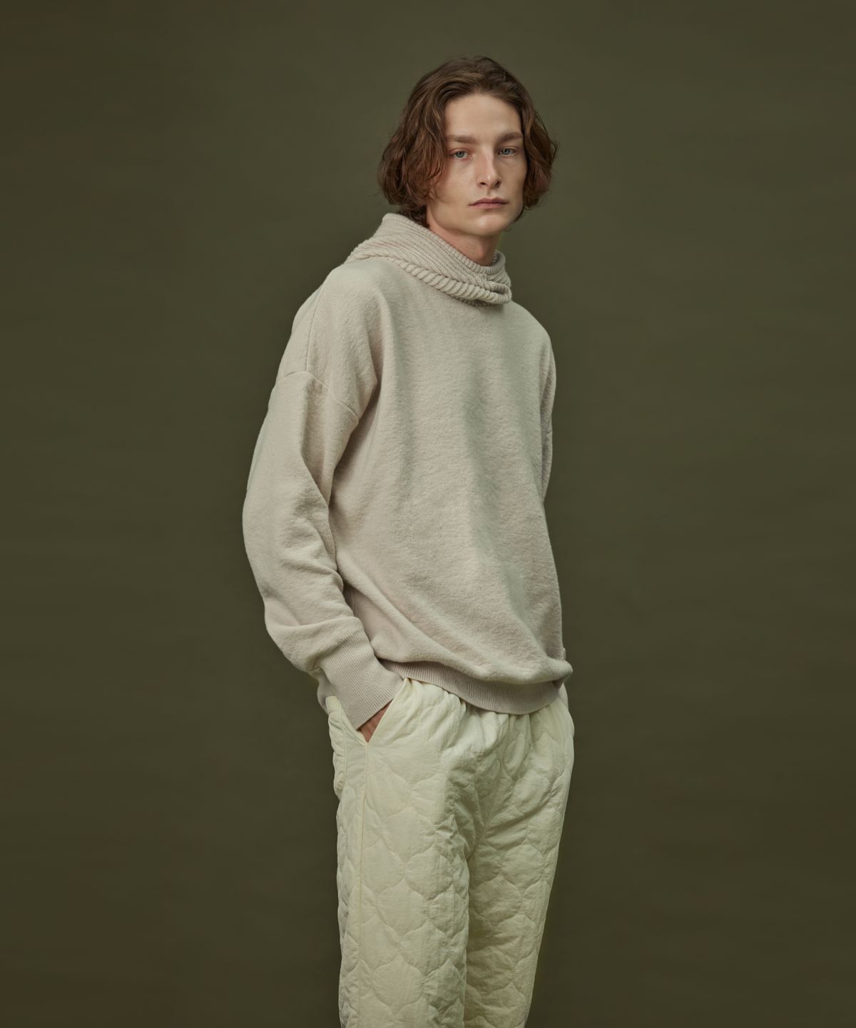 아템포(ATEMPO) HOODIE KNIT_milktea (men)