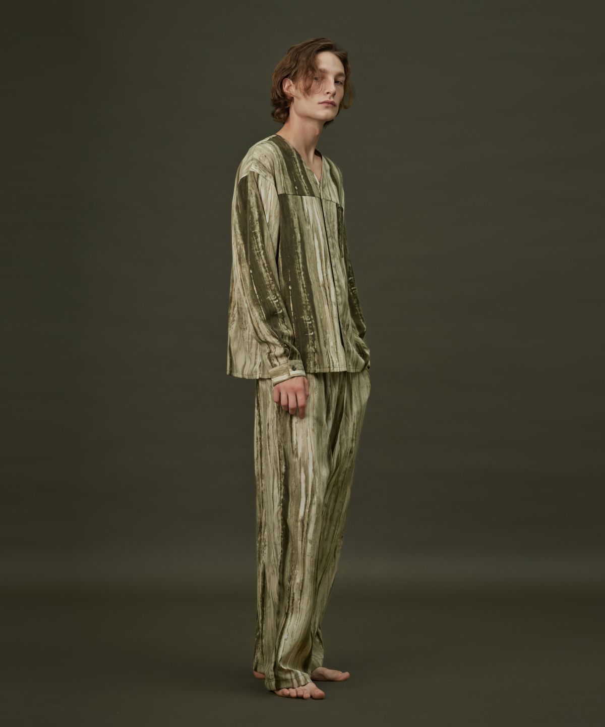 아템포(ATEMPO) COZY PAJAMA SET_flow green