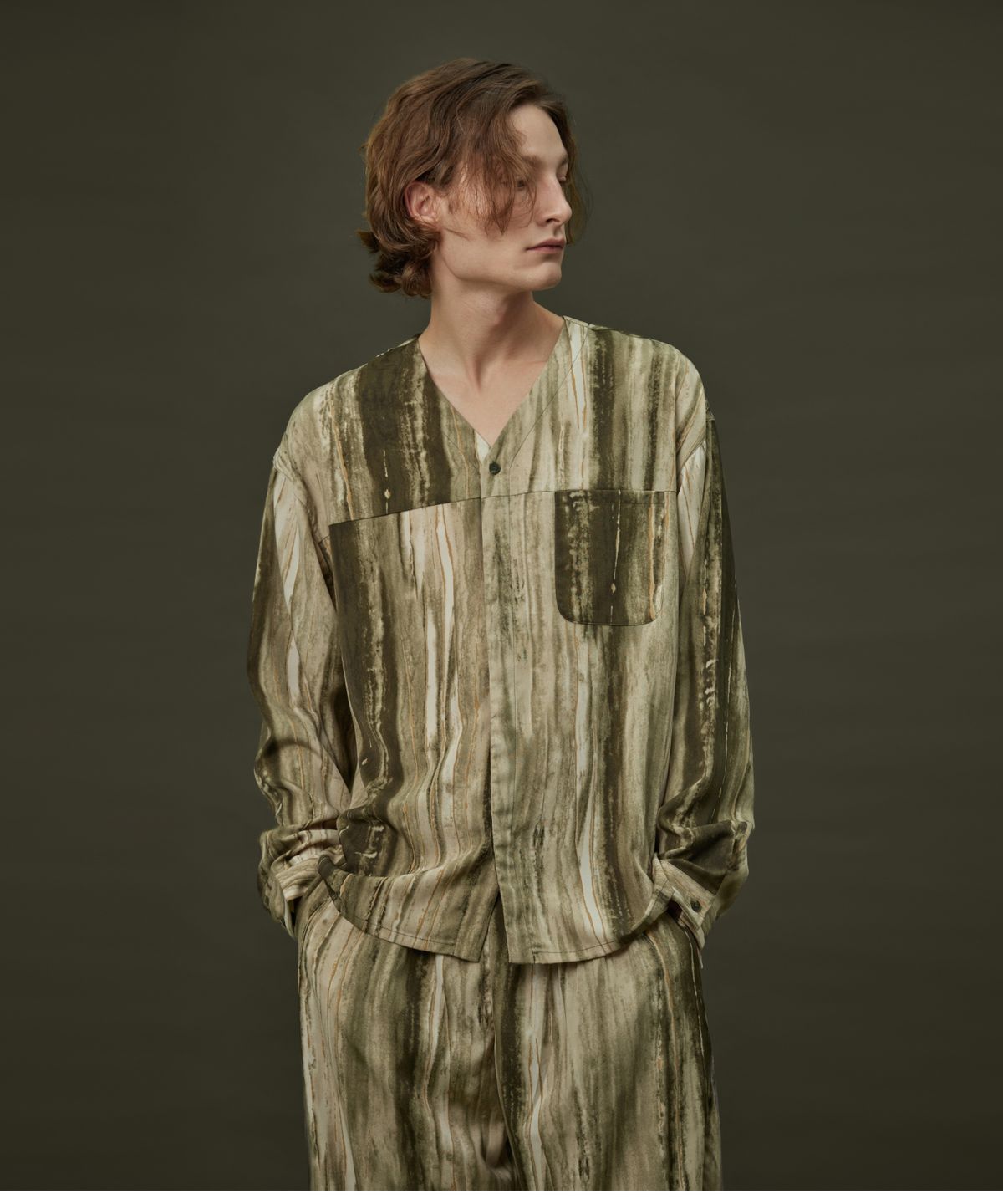 아템포(ATEMPO) COZY PAJAMA SET_flow green