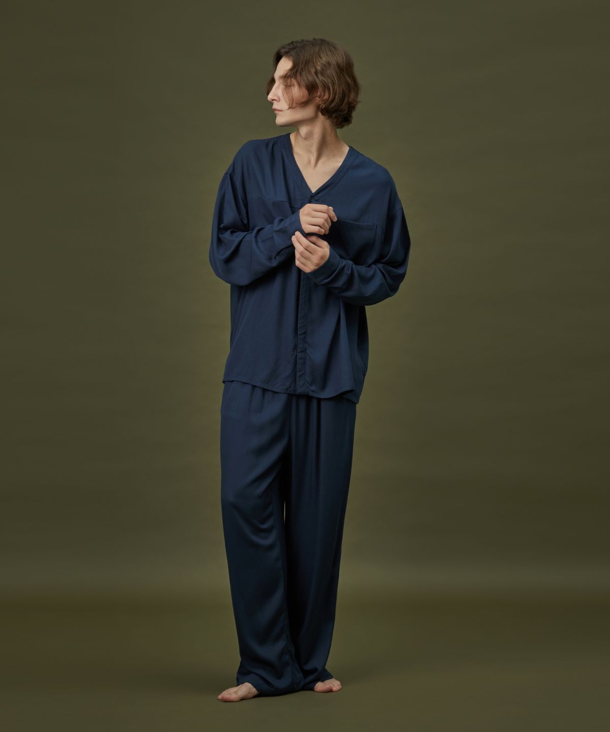 아템포(ATEMPO) COZY PAJAMA SET_soft navy