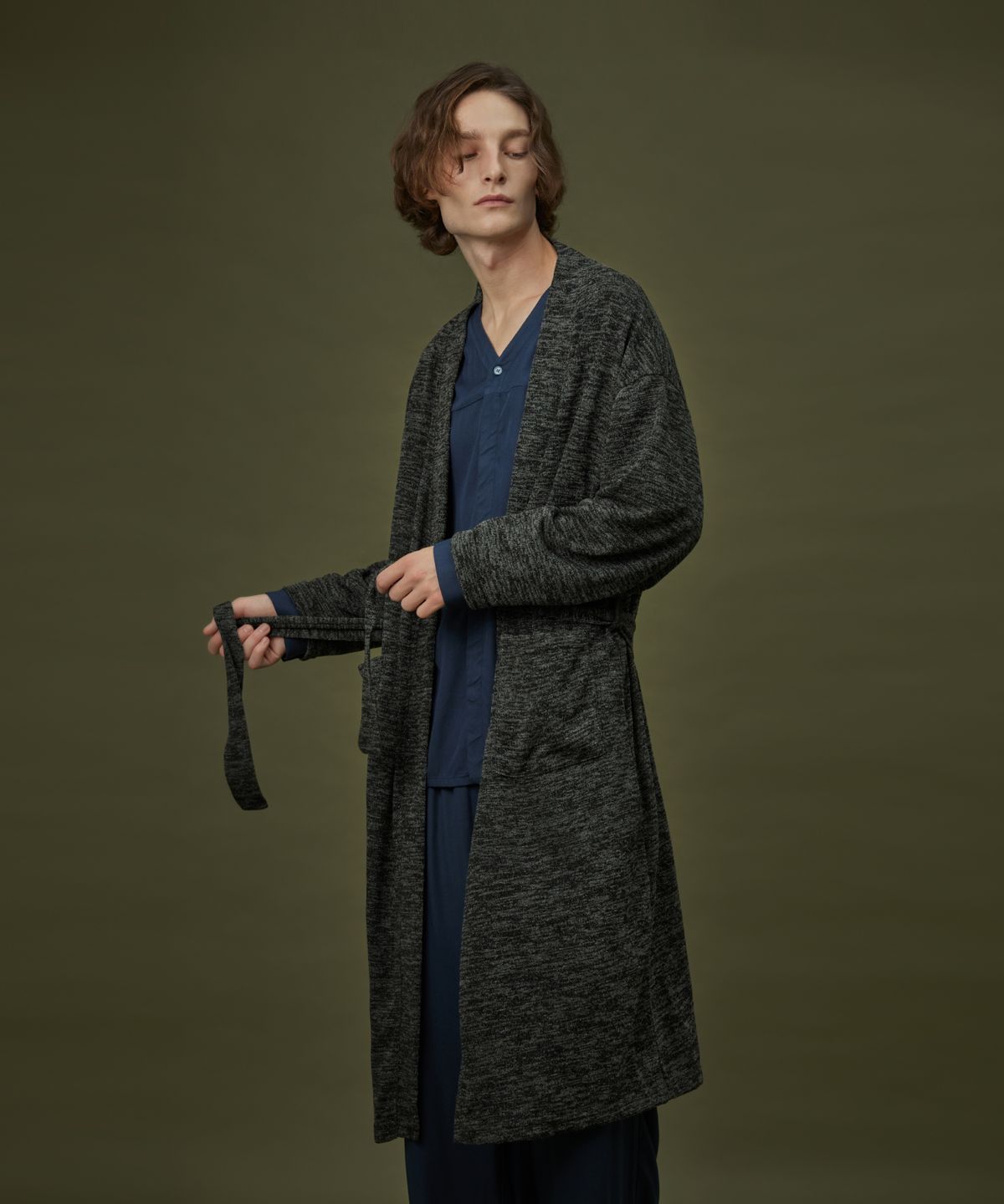 아템포(ATEMPO) COZY PAJAMA SET_soft navy