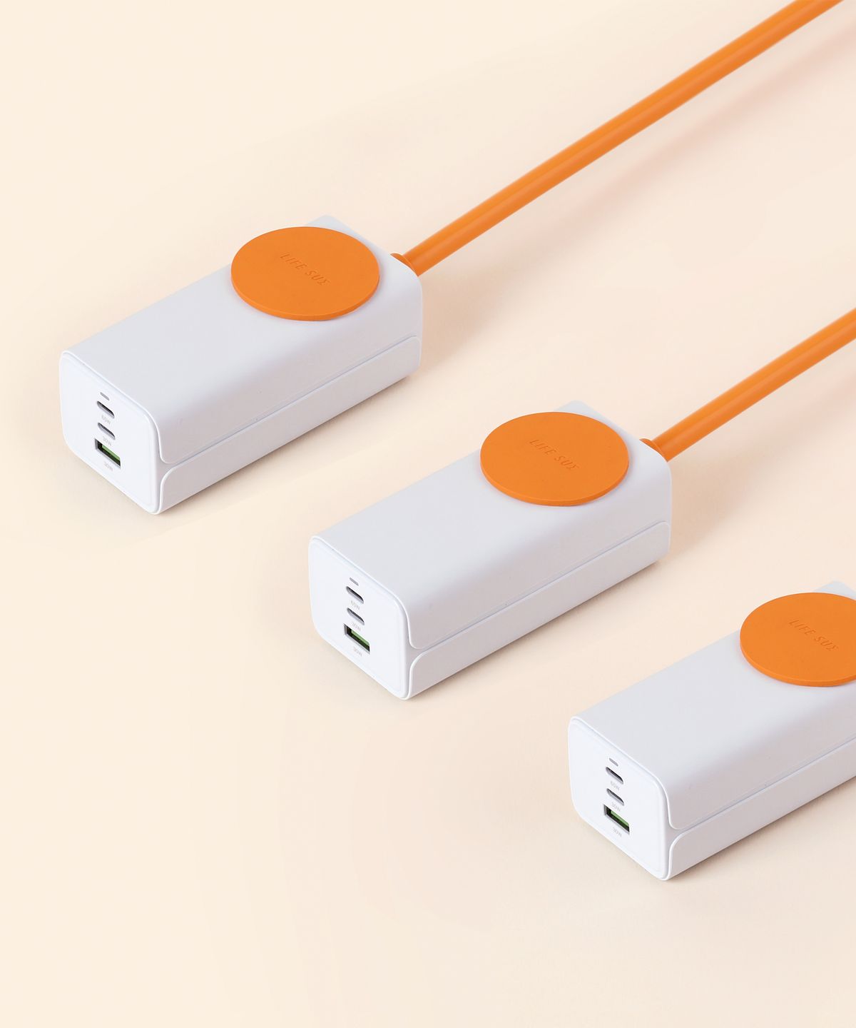 라이프썸(LIFESUM) GaN 65W 초고속 멀티탭 USB 1.8m (LFS-HA54) 미스트블루