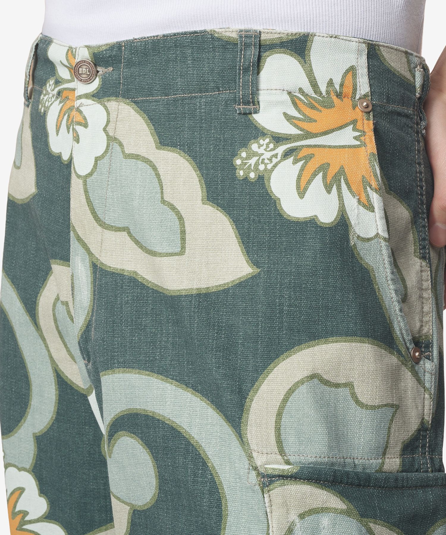 MUSINSA | ERL Straight Floral Print Cargo Pants - Essied