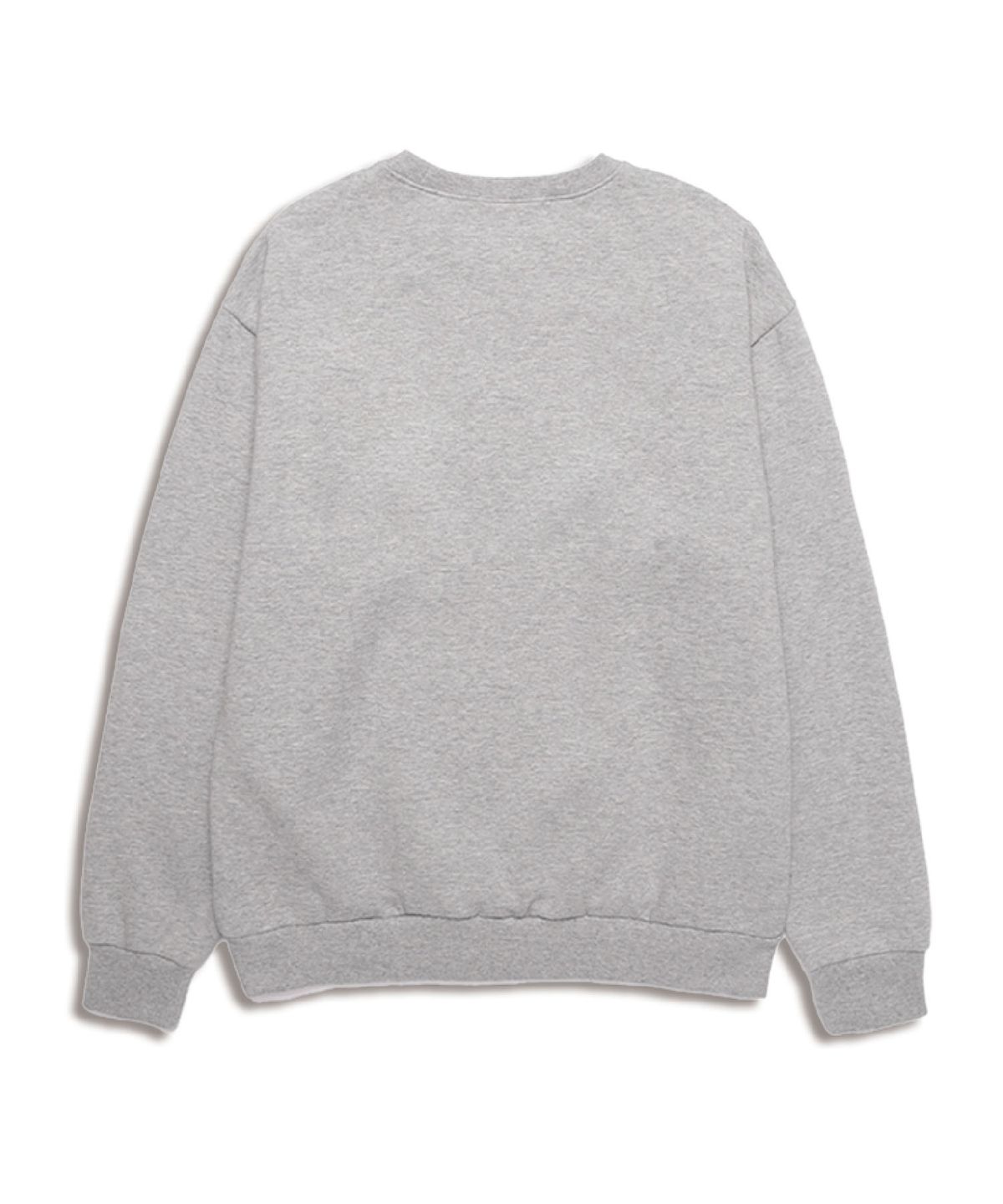 우즈(OUSE) 베이 트리 로고 오버핏 맨투맨 (DPLTS004) 멜란지그레이