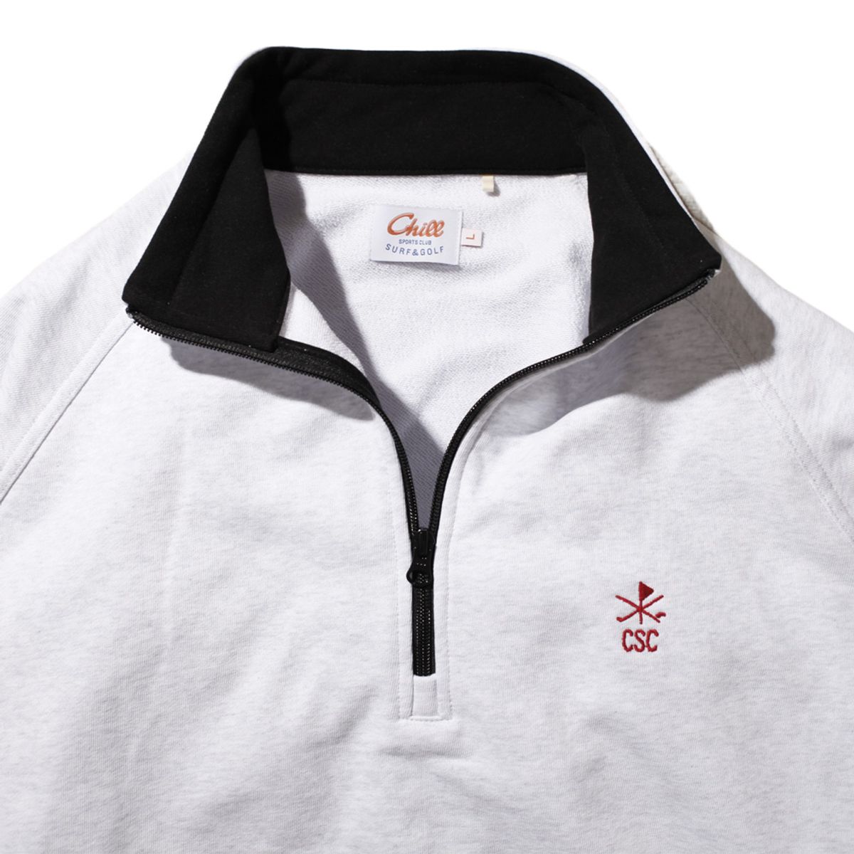 칠스포츠클럽(CHILL SPORTS CLUB) 클래식 씨 하프집업 멜란지 그레이