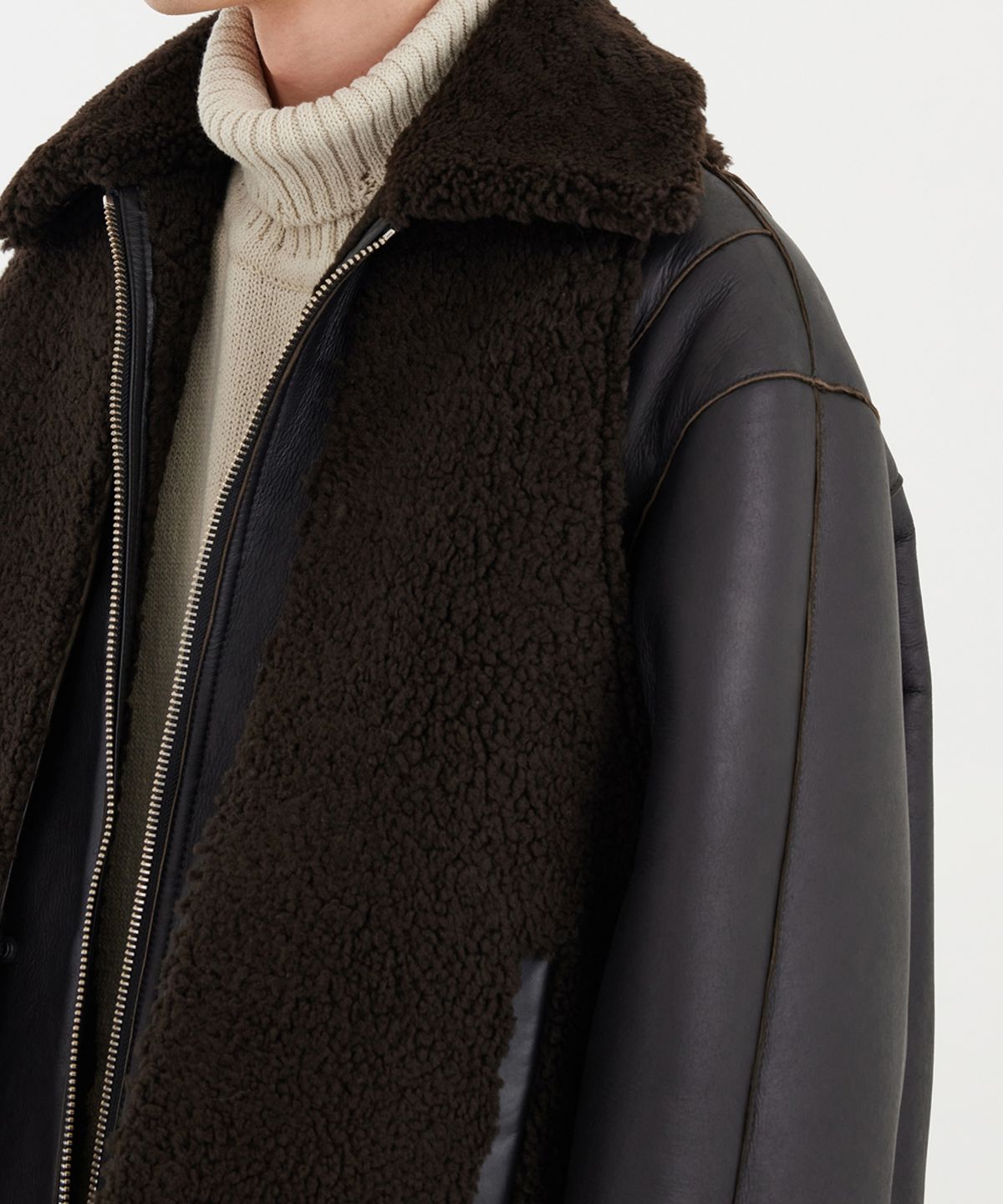 유스(YOUTH) Detachable Mouton Jacket - Black