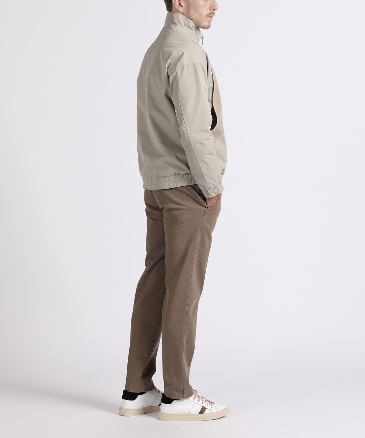 빠니깔레(PANICALE) 브라운 슬림핏 다잉 면 팬츠