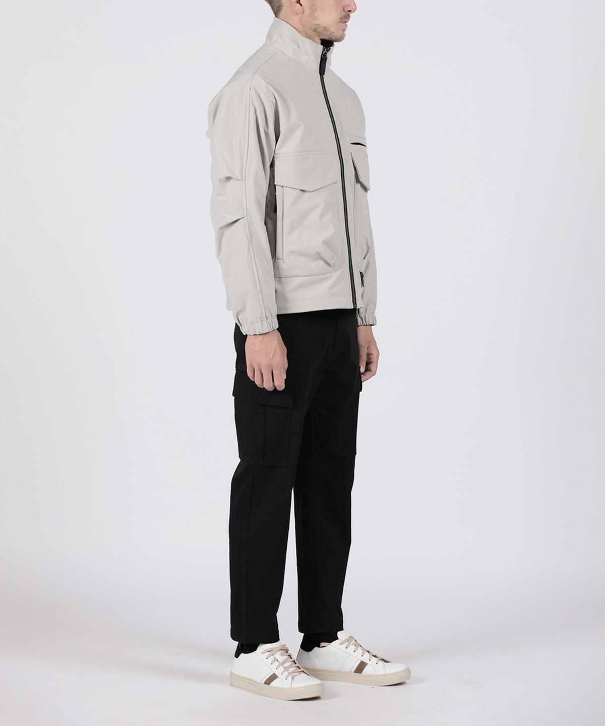 빠니깔레(PANICALE) 그레이 하이넥 스포츠 자켓