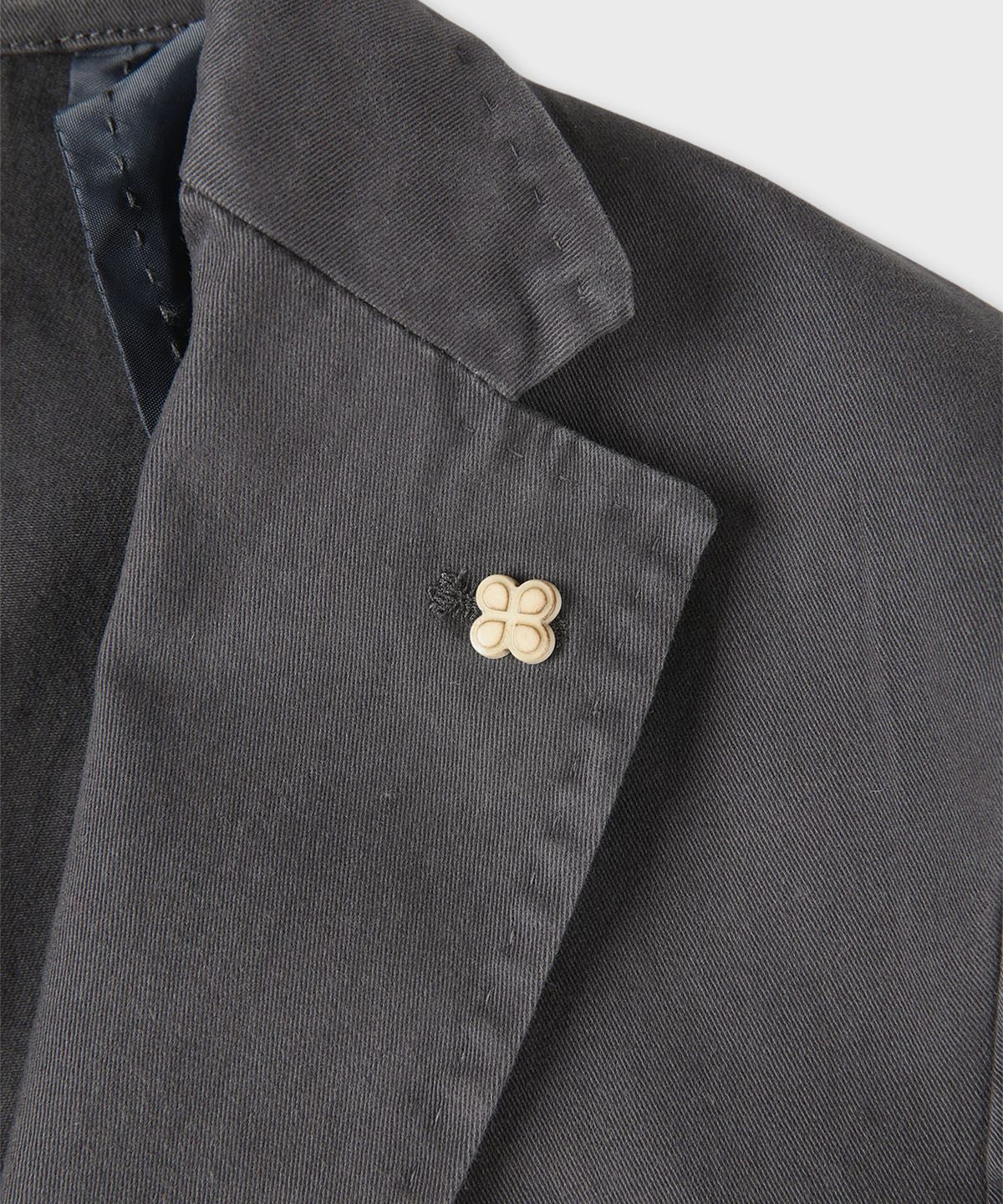 빠니깔레(PANICALE) 차콜 가먼트다잉 캐주얼 면 재킷