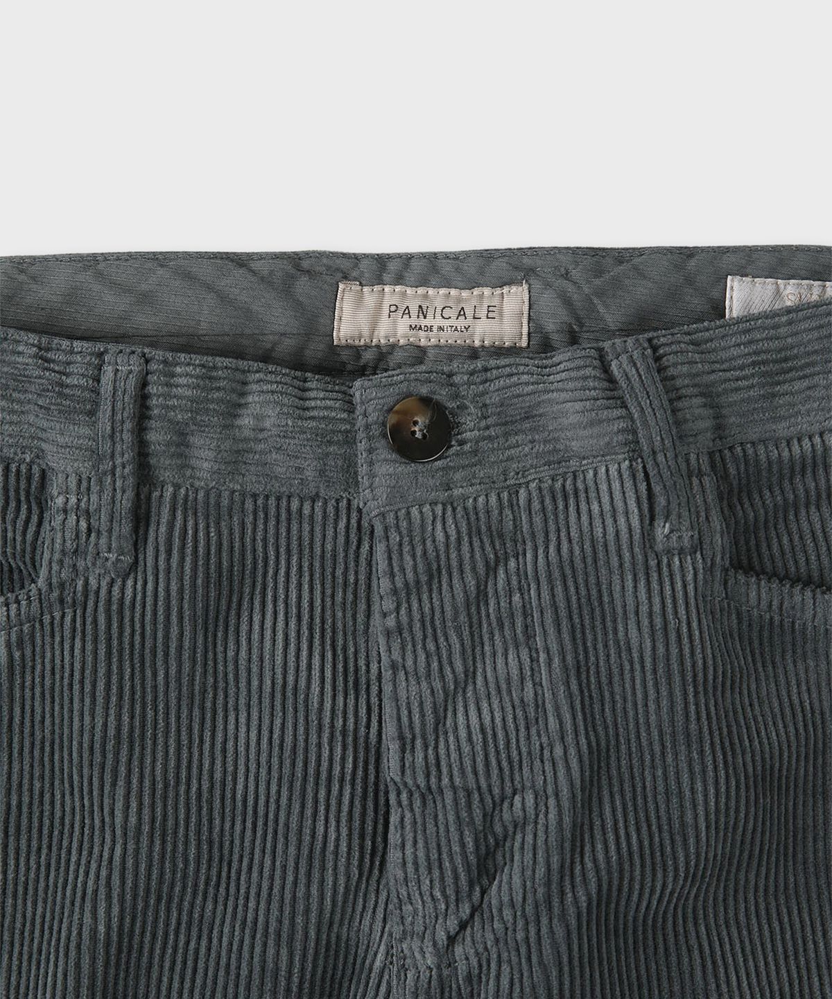빠니깔레(PANICALE) 차콜 슬림핏 코듀로이 카고 팬츠