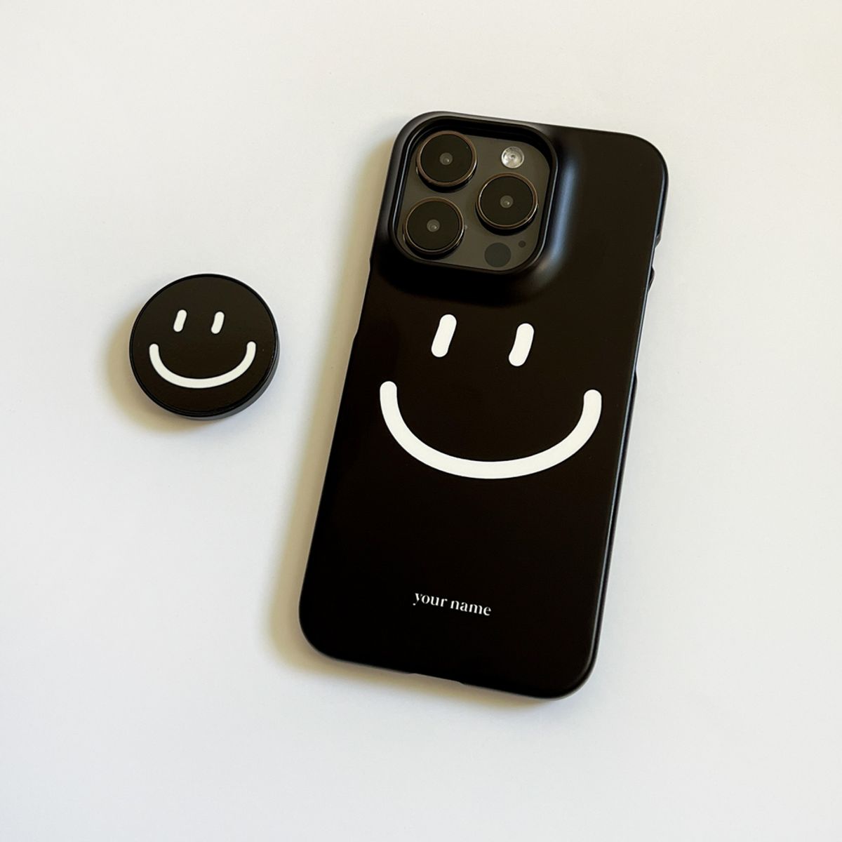 에이쓰리비쓰리(A3B3) (Phone Case) Smile Black 스마일 블랙 하드 케이스