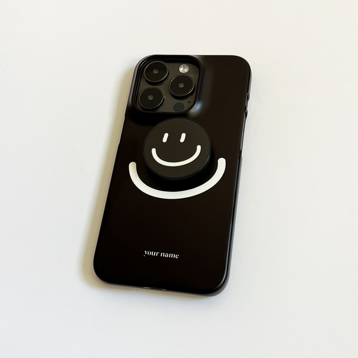 에이쓰리비쓰리(A3B3) (Phone Case) Smile Black 스마일 블랙 하드 케이스