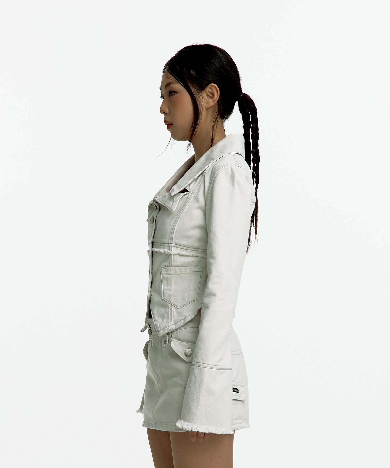 ★2025SS新作★KASHIKO★Denim Square Neck Trucker Jacket MUSINSA | KASHIKO Denim Square Neck Trucker Jacket
