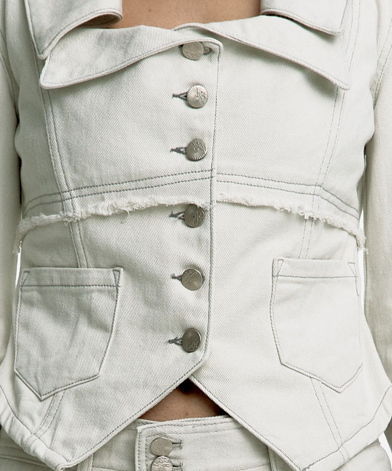★2025SS新作★KASHIKO★Denim Square Neck Trucker Jacket MUSINSA | KASHIKO Denim Square Neck Trucker Jacket