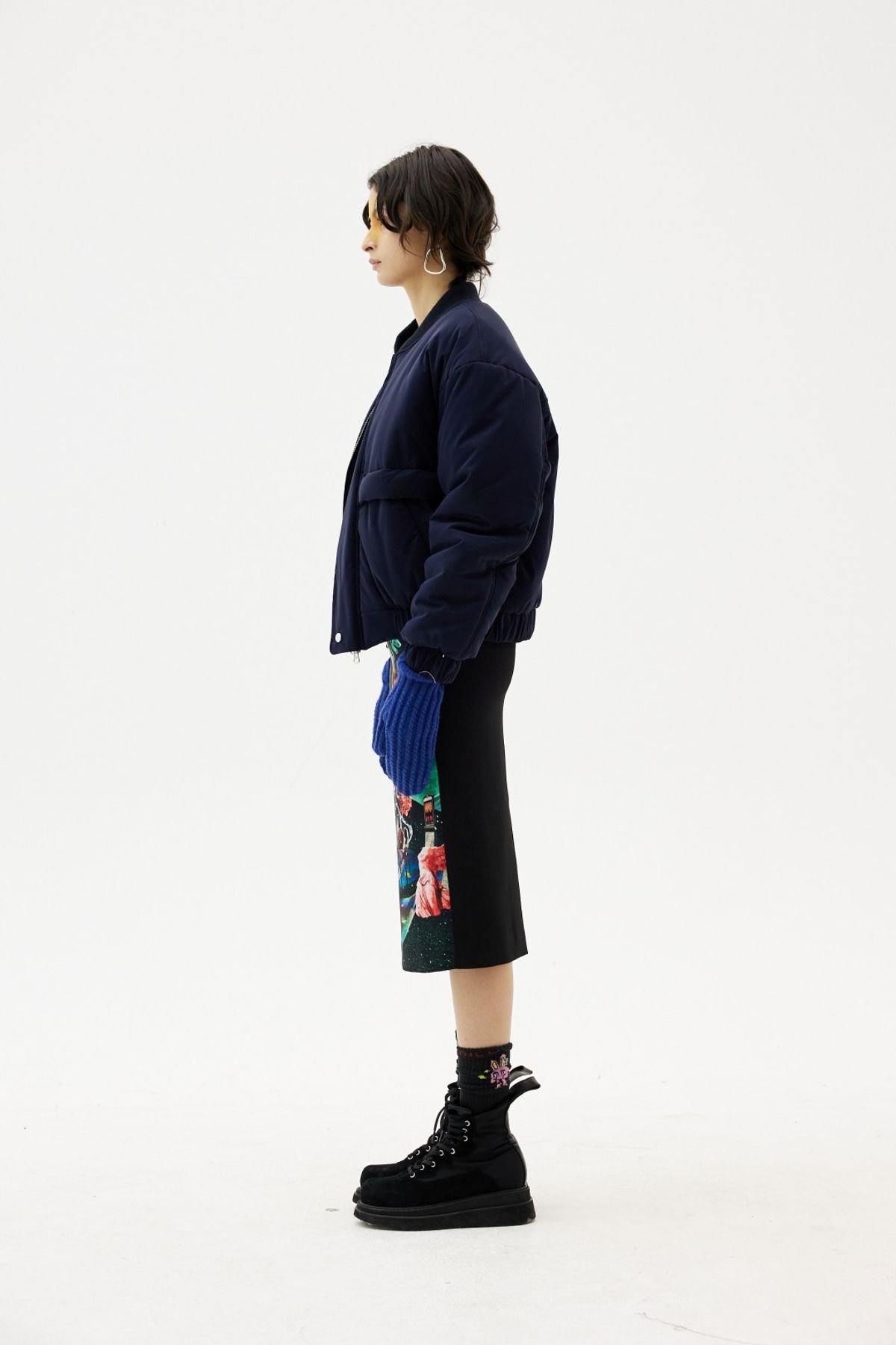그리디어스(GREEDILOUS) Girl Face Pencil Skirt