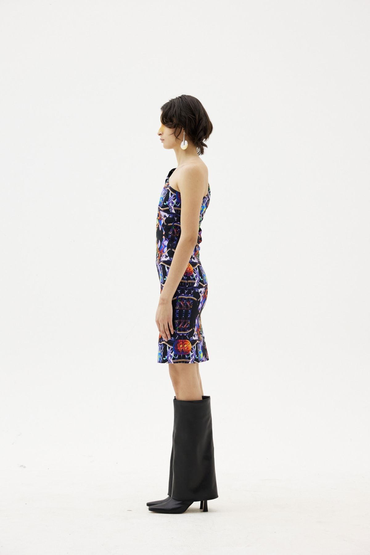그리디어스(GREEDILOUS) One-Shoulder H-Line Dress