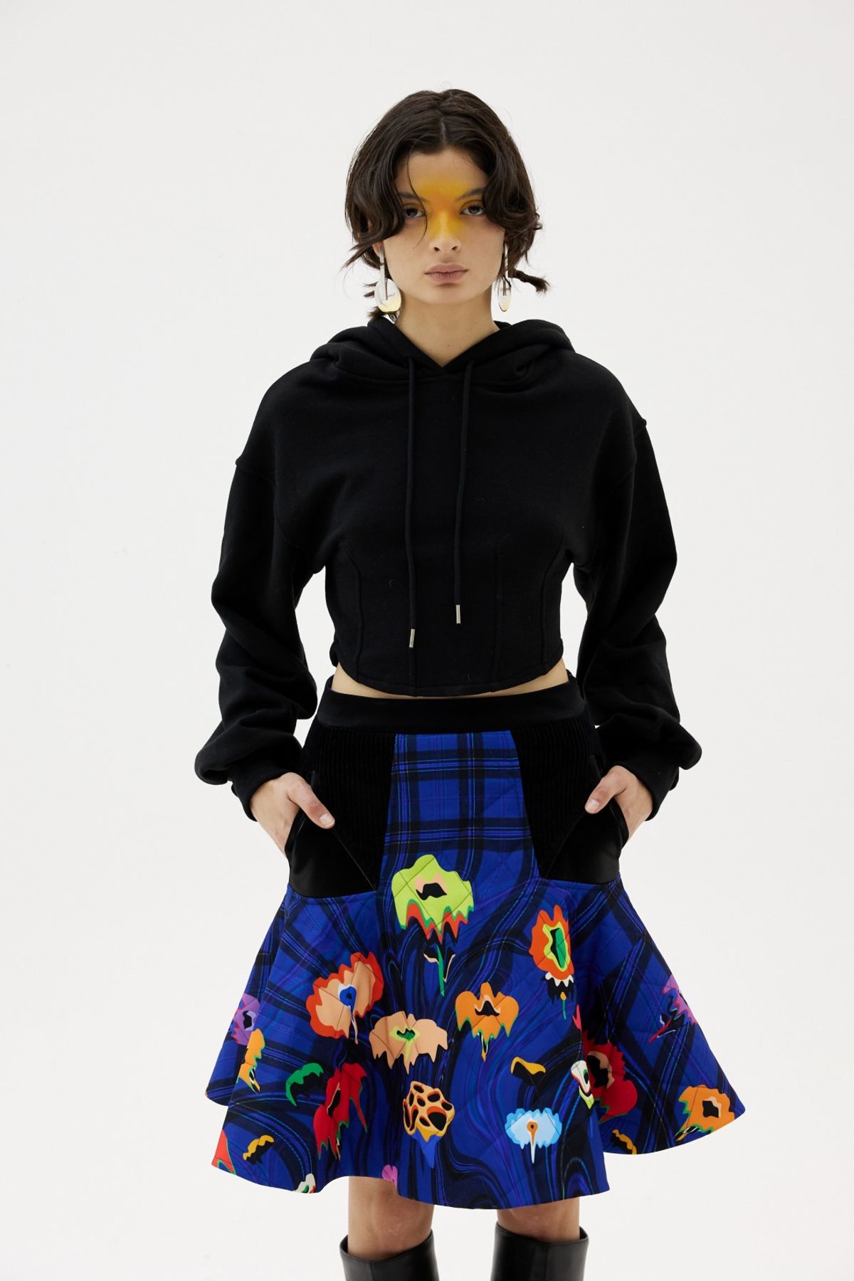 그리디어스(GREEDILOUS) Semi Corset Hoodie Top