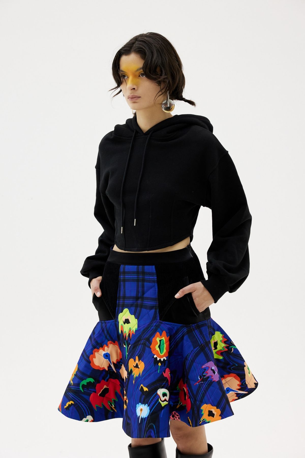 그리디어스(GREEDILOUS) Semi Corset Hoodie Top