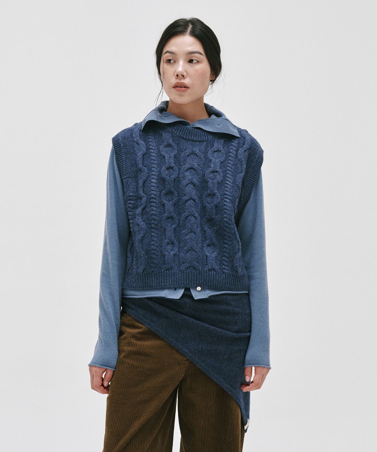 유르트(YURT) CASHMERE TRIANGLE MUFFLER_6color