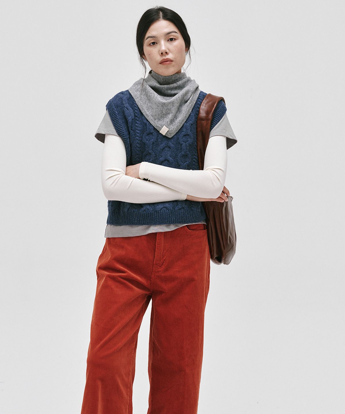 유르트(YURT) CASHMERE TRIANGLE MUFFLER_6color