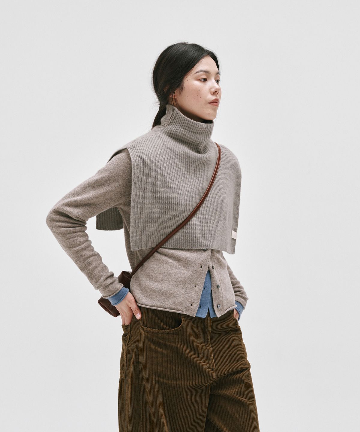 유르트(YURT) CASHMERE TURTLENECK WARMER_3color