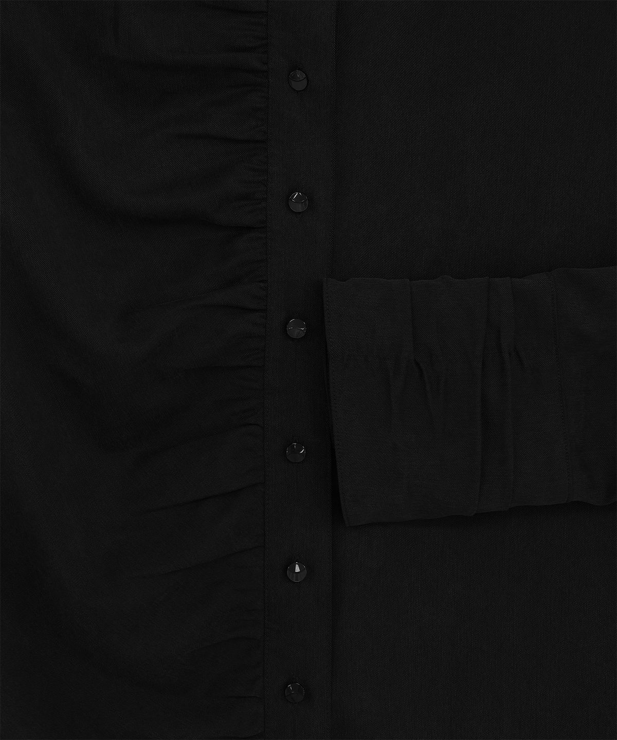 트리밍버드(TREEMINGBIRD) Scarf Shirring Long One-Piece [ Black ]
