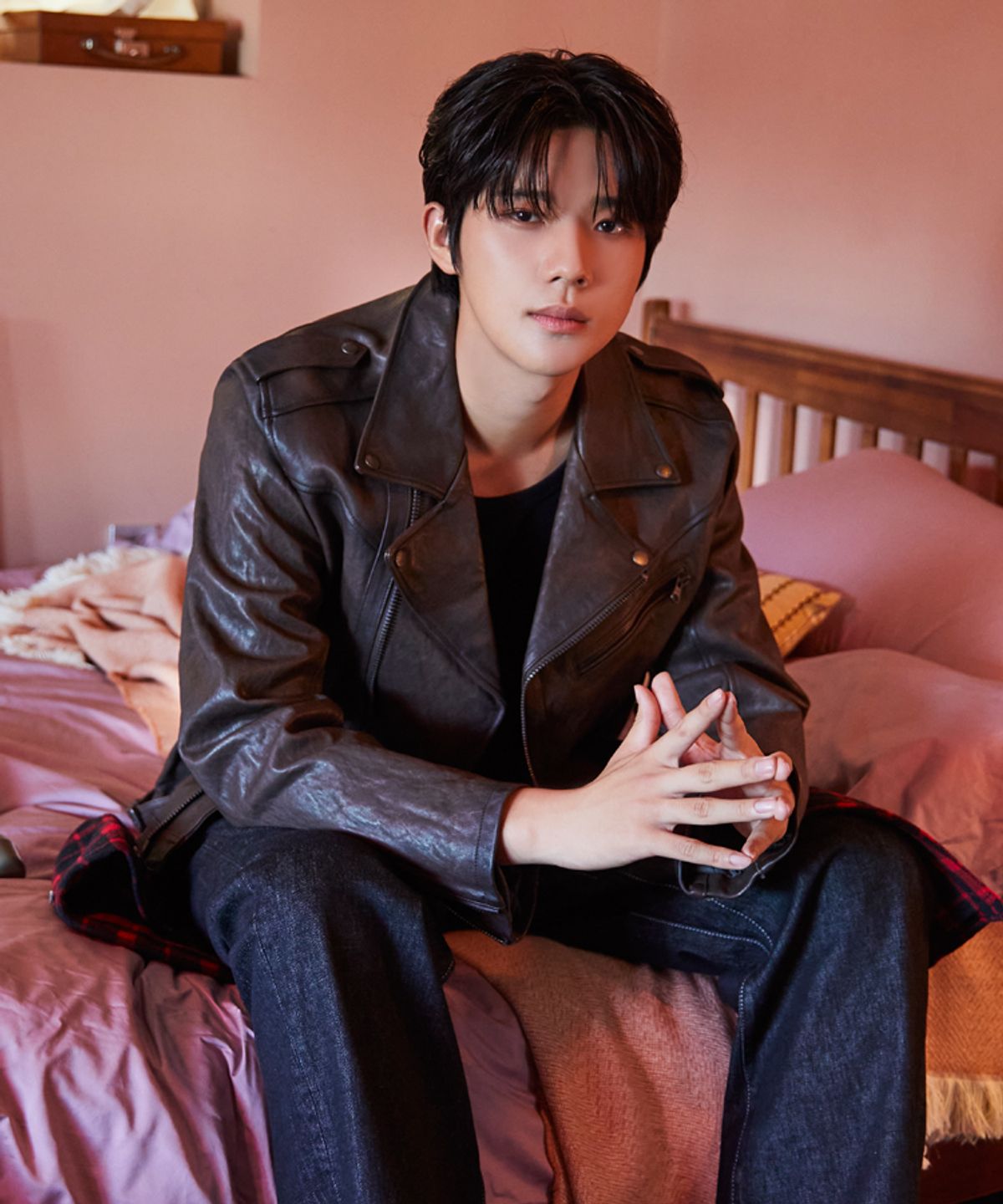 버커루(BUCKAROO) 남성 램스킨 라이더 가죽 자켓 블랙