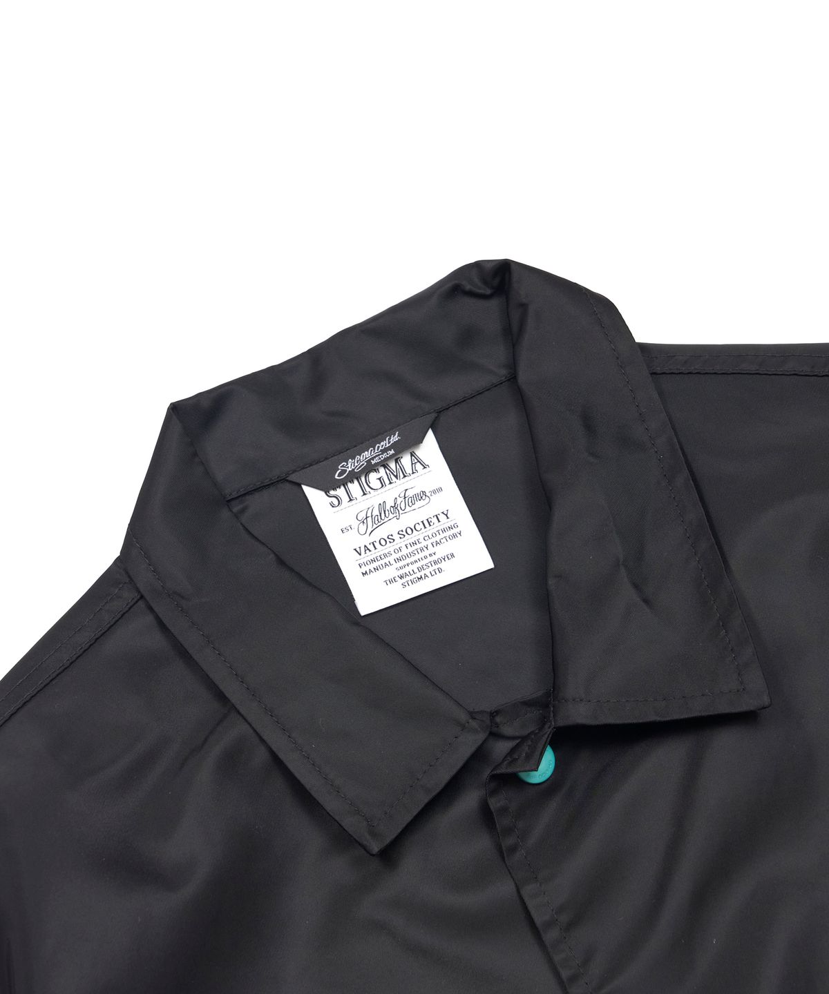 스티그마(STIGMA) OLD LETTER OVERSIZED COACH JACKET BLACK