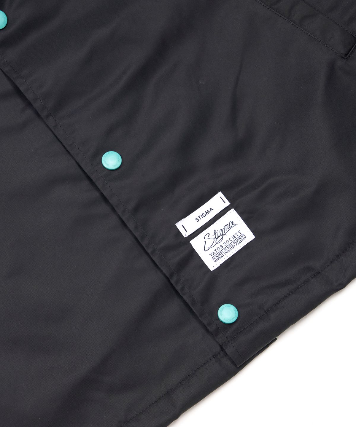 스티그마(STIGMA) OLD LETTER OVERSIZED COACH JACKET BLACK