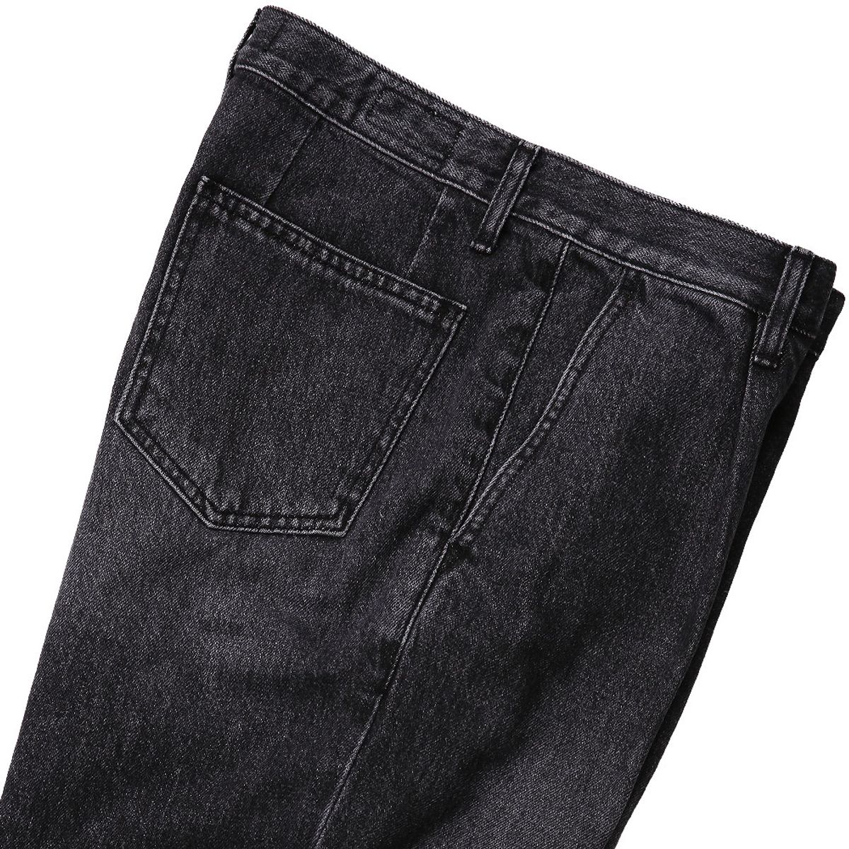 솔티(SORTIE) Cone denim One Pleats Trousers (Black)